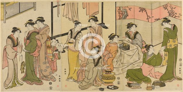 Around the Kotatsu, c. 1789. Creator: Katsukawa Shuncho.