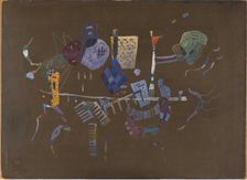 Around the Line, 1943. Creator: Kandinsky, Wassily Vasilyevich (1866-1944)