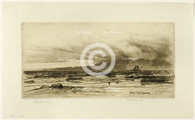 Arran, plate fourteen from the Clyde Set, 1889. Creator: David Young Cameron.