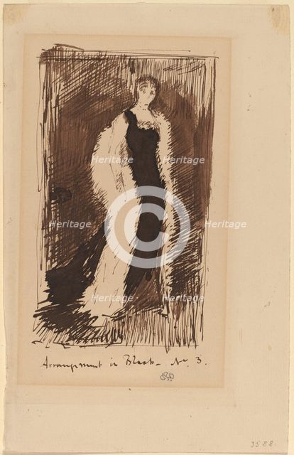 Arrangement in Black - No.3, 1881. Creator: James Abbott McNeill Whistler.