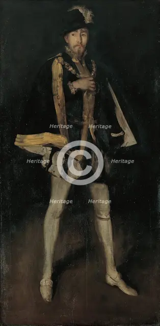 Arrangement in Black, No. 3: Sir Henry Irving as Philip II of Spain, 1876, reworked 1885. Creator: James Abbott McNeill Whistler.