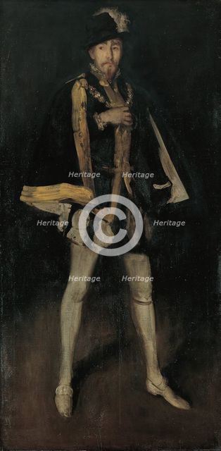 Arrangement in Black, No. 3: Sir Henry Irving as Philip II of Spain, 1876, reworked 1885. Creator: James Abbott McNeill Whistler.