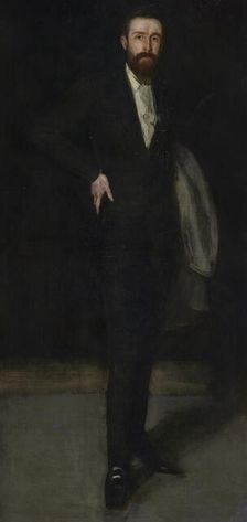 Arrangement in Black: Portrait of F. R. Leyland, 1870-1873. Creator: James Abbott McNeill Whistler