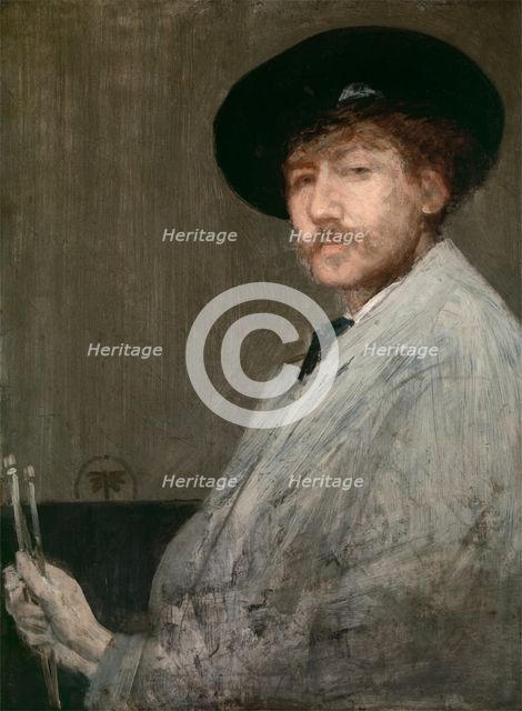 Arrangement in Gray: Portrait of the Painter, c1872. Creator: James Abbott McNeill Whistler.
