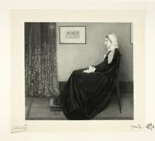 Arrangement in Grey and Black: Portrait of the Artist's Mother, after Whistler, 1892. Creator: Thomas Robert Way