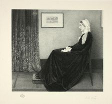 Arrangement in Grey and Black: Portrait of the Artist's Mother, after Whistler, 1892. Creator: Thomas Robert Way
