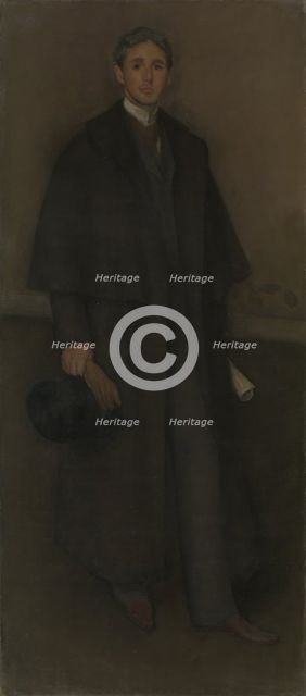 Arrangement in Flesh Color and Brown: Portrait of Arthur Jerome Eddy, 1894. Creator: James Abbott McNeill Whistler.