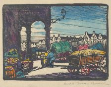 Arras-Market Place, 20th century. Creator: Harold Haven Brown