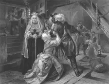 Arrest of Alice Lisle for sheltering fugitives from the Battle of Sedgemoor, 1685, (c1864). Artist: Frederick Heath