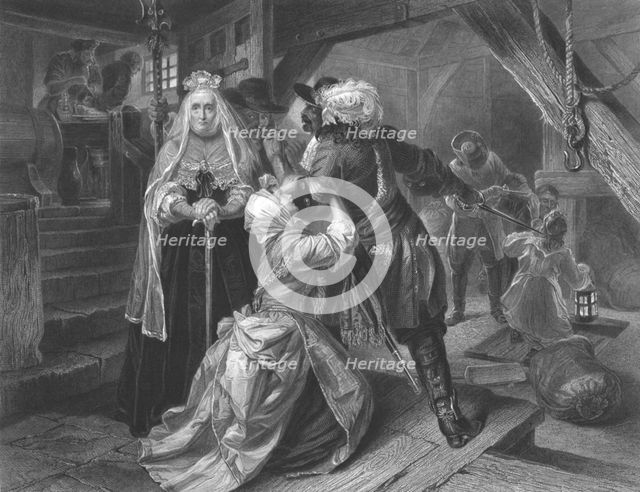 Arrest of Alice Lisle for sheltering fugitives from the Battle of Sedgemoor, 1685, (c1864). Artist: Frederick Heath.
