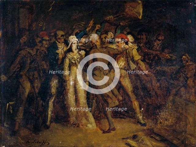 Arrest of Charlotte Corday, c1830. Creator: Henry Scheffer.