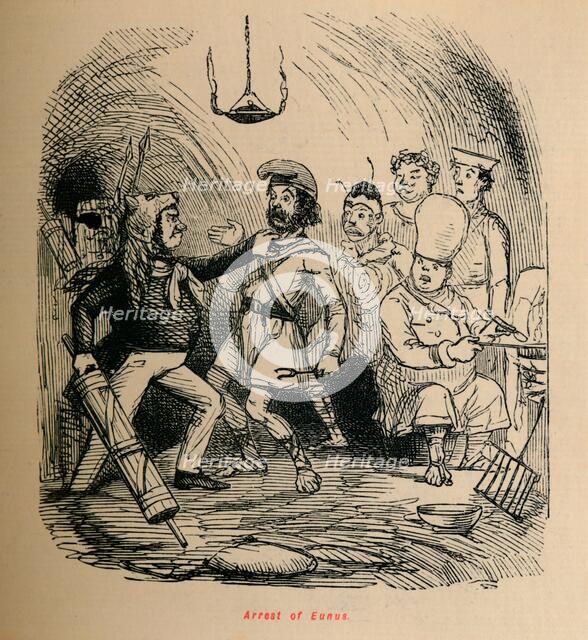 'Arrest of Eunus', 1852. Artist: John Leech.