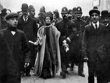 Arrest of Emmeline Pankhurst, London, 13 February 1908. Creator: Unknown