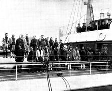 Arrest of Englishmen by the Moorish Government: the...steam-ship "Al Hassani" and her crew, 1898. Creator: Unknown