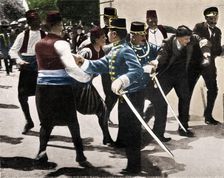 Arrest of Gavrilo Princip, assassin of Archduke Franz Ferdinand, 1914