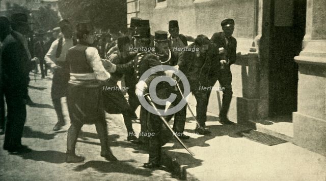 Arrest of Gavrilo Princip...Sarajevo, 28 June 1914, (c1920). Creator: Unknown.