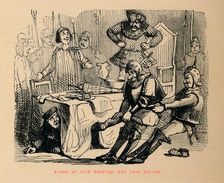 Arrest of Lord Hastings and Lord Stanley . Artist: John Leech