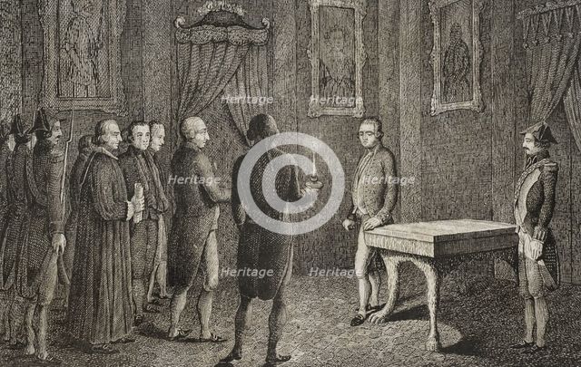 Arrest of the Prince of Asturias, The El Escorial Conspiracy, 1807, (1851). Creator: Unknown.