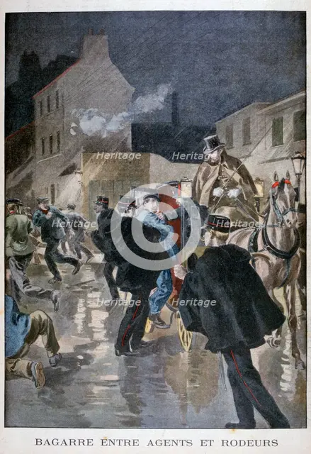 Arrested by the police, Paris, 1900. Artist: Unknown