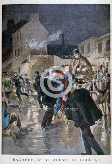 Arrested by the police, Paris, 1900. Artist: Unknown