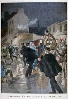 Arrested by the police, Paris, 1900