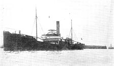 Arrested in the Downs: the Belgian steamer "Prince Charles de Belgique", 1909. Creator: Barratt