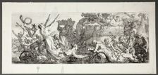 Arrival at the Grape Press, plate four of four from Le Travaux de la Vendange, 1750. Creator: Joseph-Marie Vien the Elder