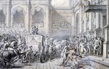 Arrival at the Town Hall 1805. Creator: Jacques-Louis David