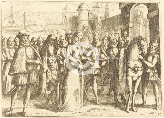 Arrival at Valencia, 1612. Creator: Jacques Callot.