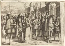 Arrival at Valencia [recto], 1612. Creator: Jacques Callot
