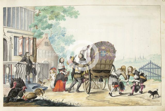 Arrival at a country house, 1661. Creator: Gesina ter Borch.