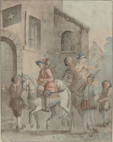 Arrival at an Inn, 18th century. Creator: Unknown