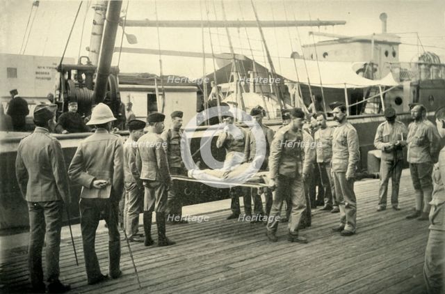 'Arrival at Cape Town of Wounded from Natal', 1900. Creator: Hosking.