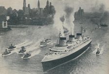 Arrival at New York of the Normandie 1936