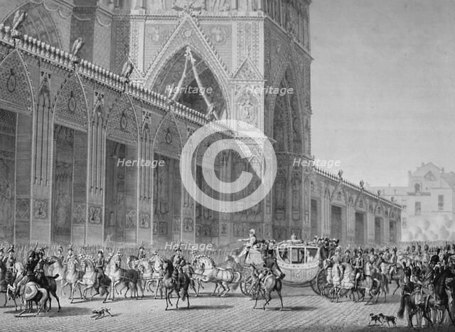 'Arrival at Notre Dame, 2nd December, 1804', 19th century. Artist: Unknown