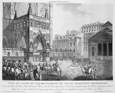 Arrival at Notre Dame 2nd December, 1804, 19th century. Creator: Unknown