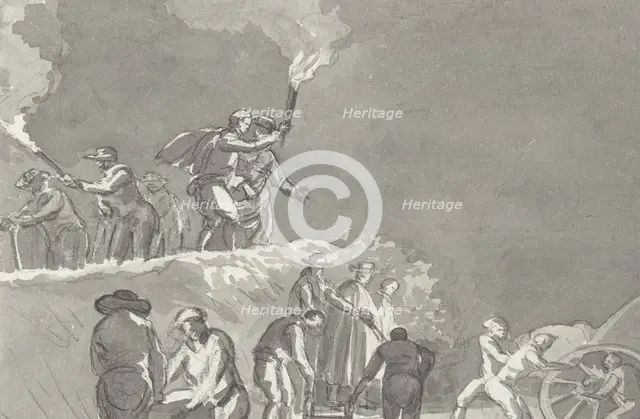 Arrival in Brindisi after crossing of the Adriatic Sea, 1778. Creator: Louis Ducros.