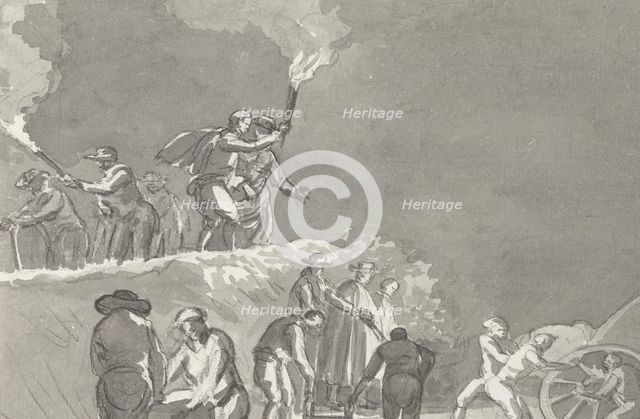 Arrival in Brindisi after crossing of the Adriatic Sea, 1778. Creator: Louis Ducros.