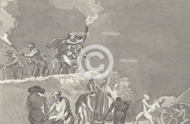 Arrival in Brindisi after crossing of the Adriatic Sea, 1778. Creator: Louis Ducros.