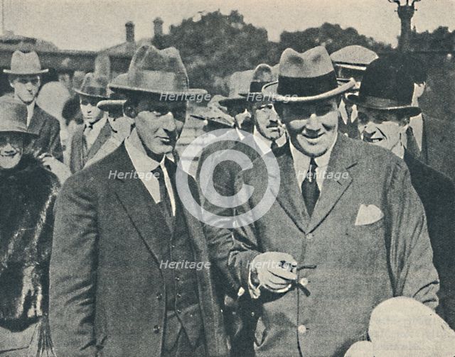 'Arrival in England. Captain Cecil Foster and his chief officer Gravesend, August, 1923, (1936). Artist: Unknown.