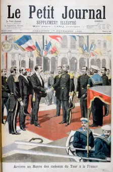Arrival in Le Havre of the gifts of the Tsar in France, 1895. Creator: F Meaulle