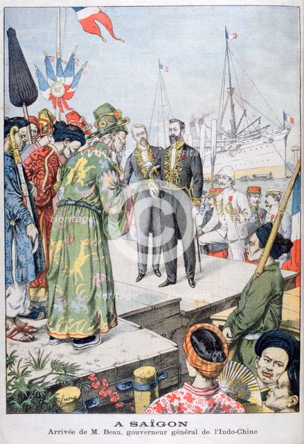 Arrival in Saigon of Paul Beau, Governor General of Indochina, 1902. Artist: Unknown