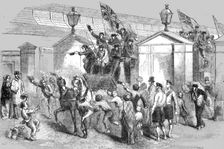 Arrival of the Coast-Guard Volunteers at Portsmouth; reported Saturday April 8, 1854 1854. Creator: Unknown