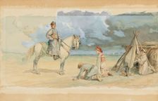 Arrival of the boyar. Creator: Solomko, Sergei Sergeyevich (1867-1928)