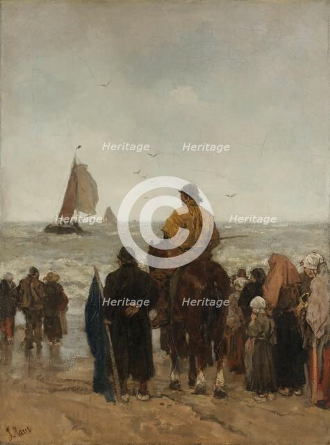 Arrival of the Boats, 1884. Creator: Jacob Henricus Maris.