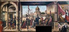 Arrival of the English Ambassadors at the Court of the King of Brittany (The Legend of...), 1495-150 Creator: Carpaccio, Vittore (1460-1526)