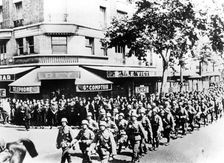 Arrival of the first German troops in Paris, June 1940