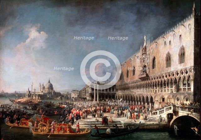 'Arrival of the French Ambassador in Venice', 1725-1726.  Artist: Canaletto