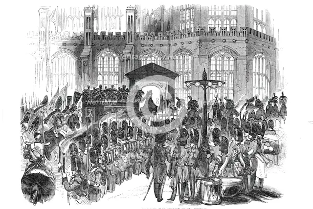 Arrival of the funeral procession at St. George's Chapel, Windsor, December 1844. Creator: Unknown.