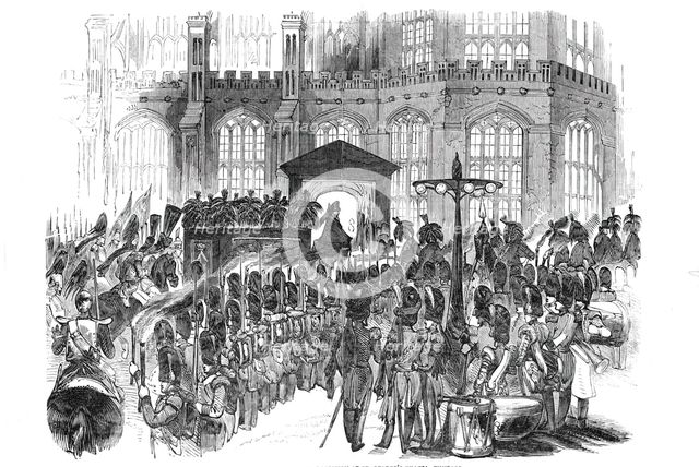 Arrival of the funeral procession at St. George's Chapel, Windsor, December 1844. Creator: Unknown.